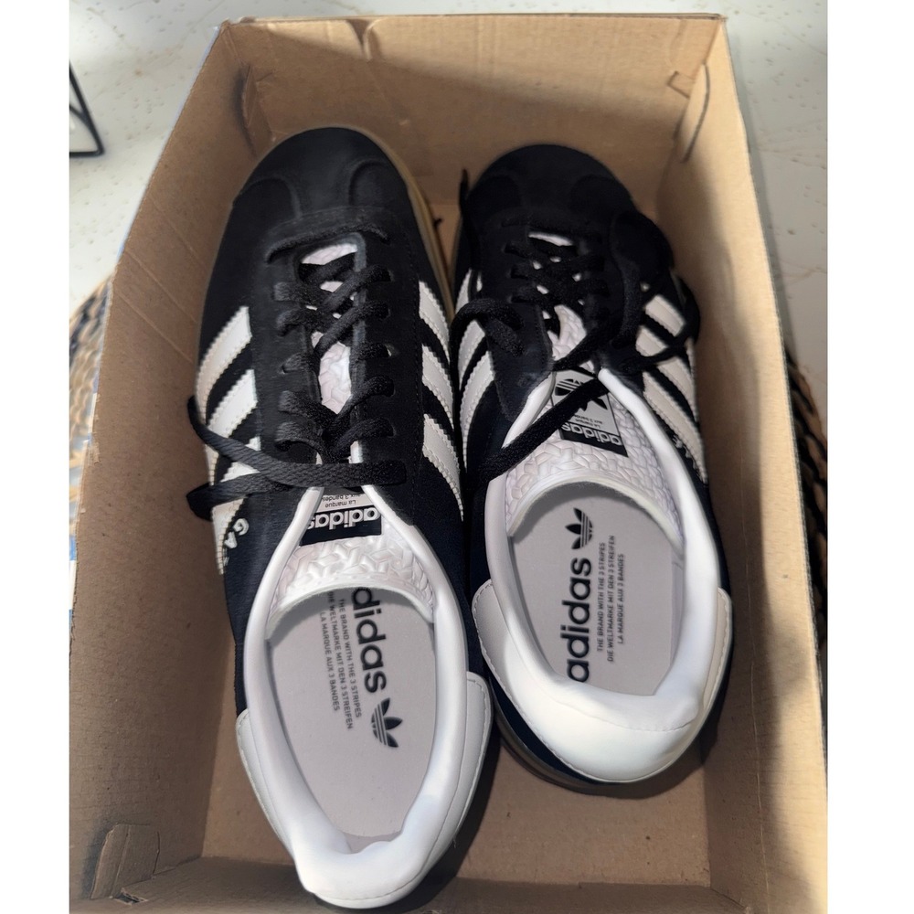 Adidas Gazelle Bold Platform Sneakers Core Black White NWOB Womens 8.5 - Picture 4 of 6